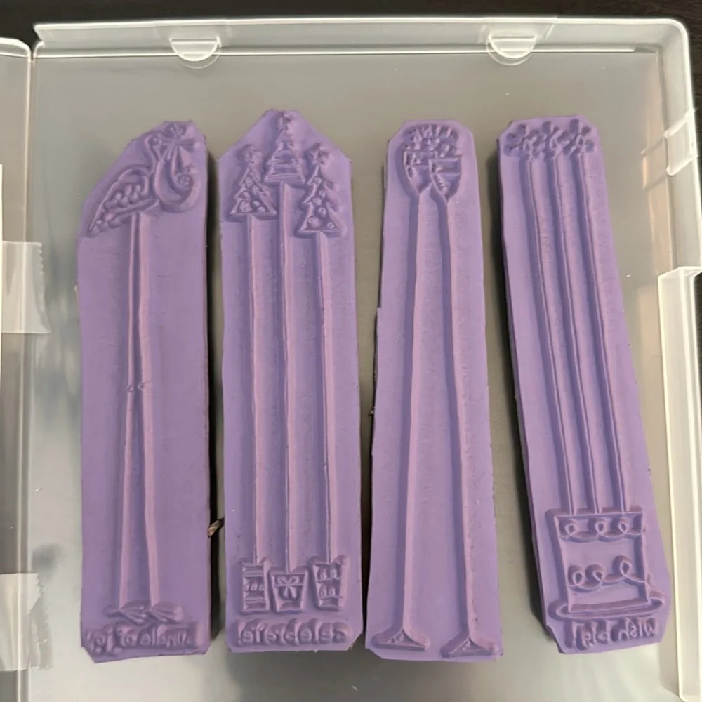 🎭 3/$25 - Stampin Up! Along the Same Lines cling stamp set of 4